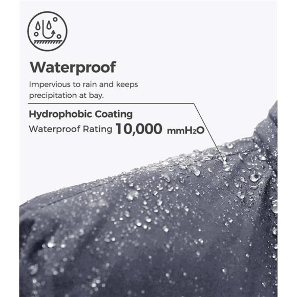 Men's Mountain Waterproof Ski Jacket Windproof Rain Jacket Winter Hooded Coat - Picture 4 of 6